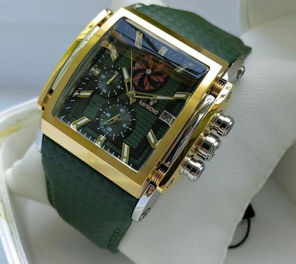 Raymond 8309 Yeşil Çelik Erkek Kol Saati - Image 1