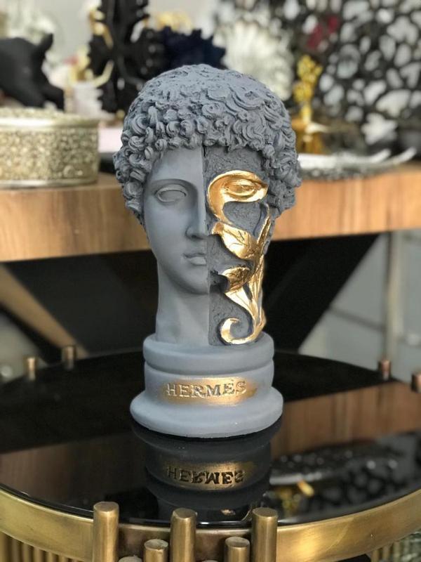 Mirsa Global Dekoratif Büyük Boy Hermes Yapraklı Biblo - Image 1
