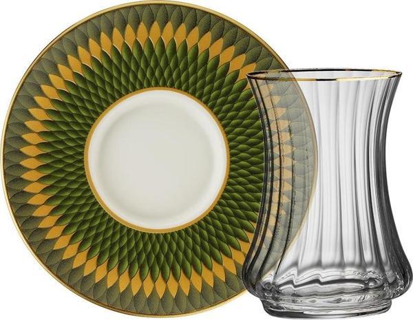 Sandro Moreno 1453 Farfar Optik 12 Parça 6 Kişilik Çay Seti 110 ml - Image 1