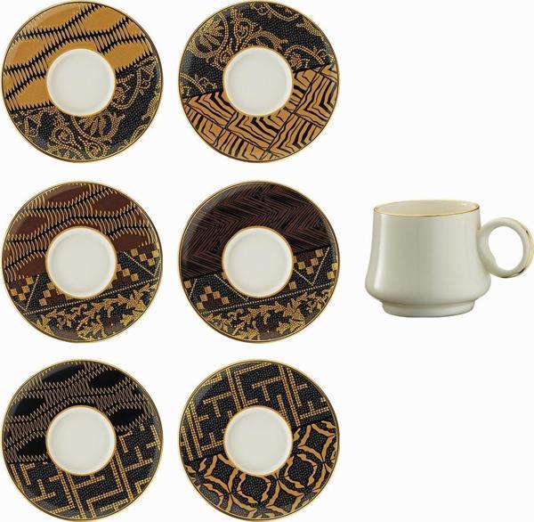 Sandro Moreno 1453 Kariye Yüzük Gold 12 Parça 6 Kişilik Kahve Fincan Takımı 90 ml - Image 1
