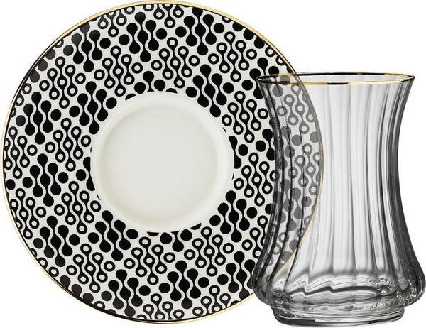 Sandro Moreno 1453 Pastel Optik 12 Parça 6 Kişilik Çay Seti 110 ml - Image 1