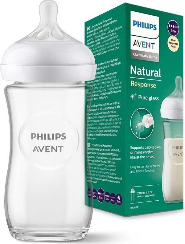 Natural Response Cam Biberon 1 Ay 240 Ml, Tepkili Biberon Emziği Scy933/01 - Image 1