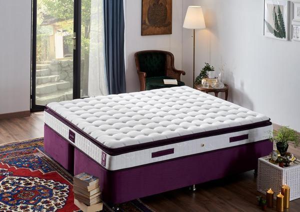Niron Purple 140x190 Çift Kişilik Pedli Yatak Full Ortopedik Yaylı Yatak - Image 1