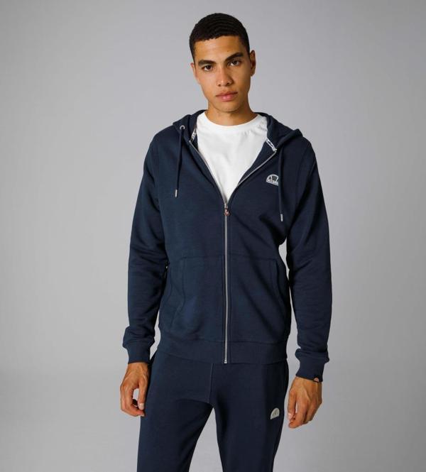 Ellesse Fermuarlı Kapüşonlu Lacivert Erkek Sweat EM281 - Image 1