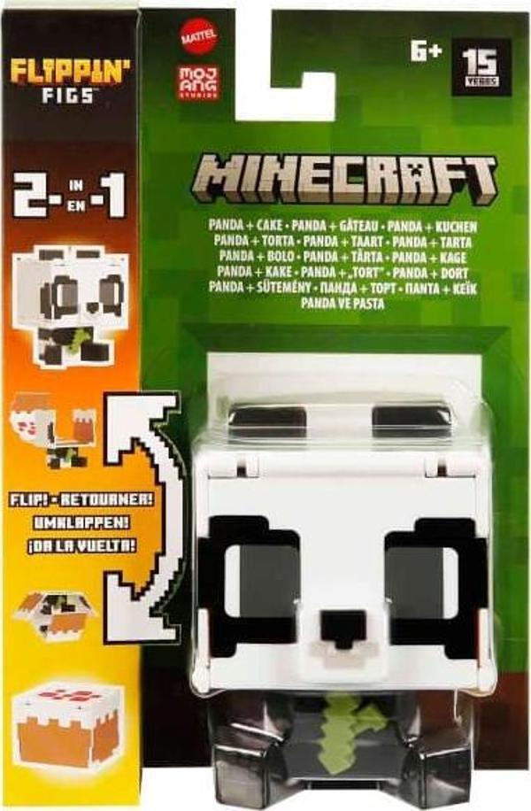 Minecraft Flipping' Figs 2in1 Dönüşen Figür HTL43 HTL48 Panda ve Cake - Image 1