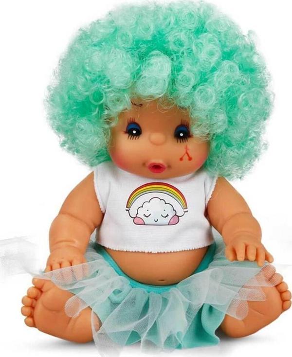 Afro Bebek Kıvırcık Saçlı 23 cm 23488 Yeşil - Image 1