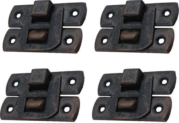 Yaylı Klips Oksit 4 Adet 20x30 mm Kutu Kapak ve Sandık Kilit - Image 1