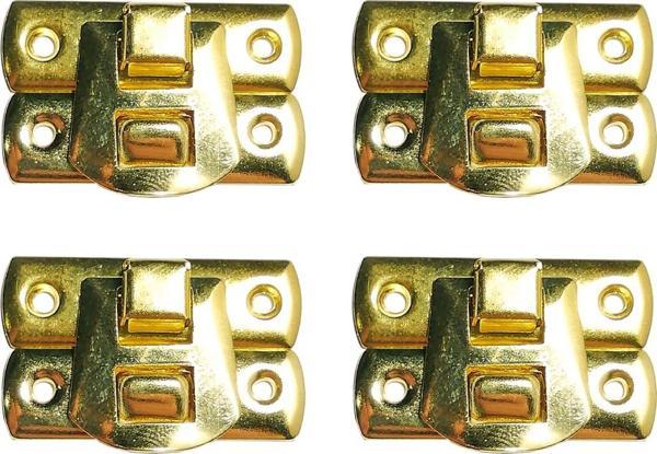 Yaylı Klips Sarı 4 Adet 20x30 mm Kutu Kapak ve Sandık Kilit - Image 1