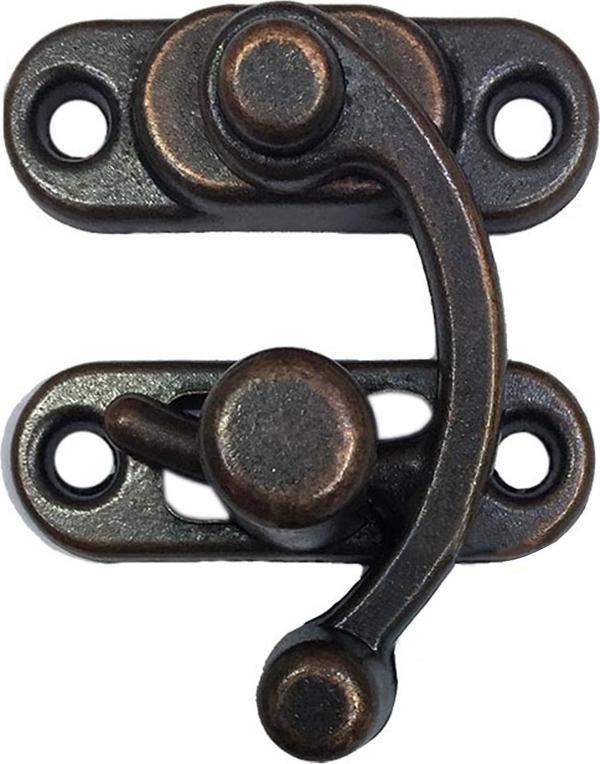 2 ADET BÜYÜK BOY YAY GÖZÜ KANCALI KİLİT OKSİT KUTU SANDIK VE KAPAK KLİPSİ 37X45 MM - Image 1