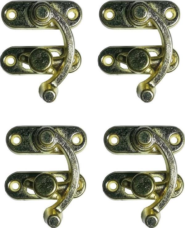 Orta Boy Yay Gözü Kancalı Kilit Sarı 4 Adet 28x33 mm - Image 1