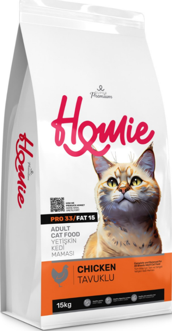 Homie Süper Premium Tavuklu Yetişkin Kedi Maması 15 Kg - Image 1