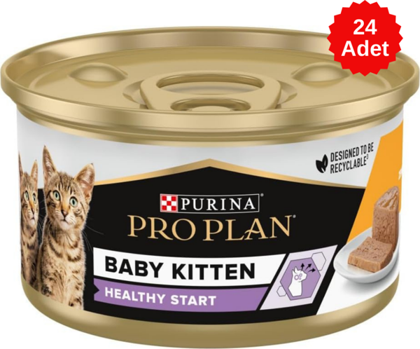 Pro Plan Baby Kitten Tavuklu Yavru Kedi Konservesi 85 Gr 24 Adet - Image 1