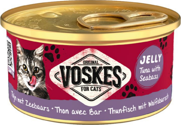 Voskes Ton Balıklı ve Levrekli Kedi Konservesi 85 Gr - Image 1