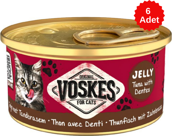 Voskes Ton Balıklı ve Sinagritli Kedi Konservesi 85 Gr 6 Adet - Image 1