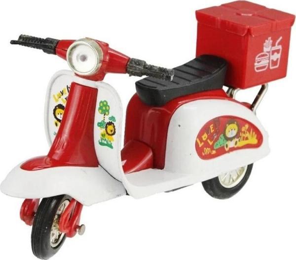 Çek Bırak Metal Vespa Motor 12 Cm - FY361A-12D - Kırmızı - Image 1