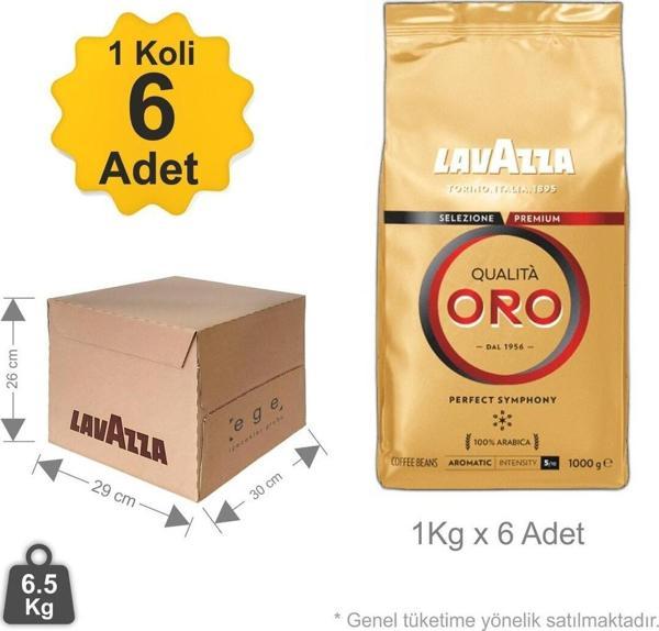 LavAzza Qualita Oro Çekirdek Kahve - 1 Koli - 1Kg X 6 Adet - Image 1