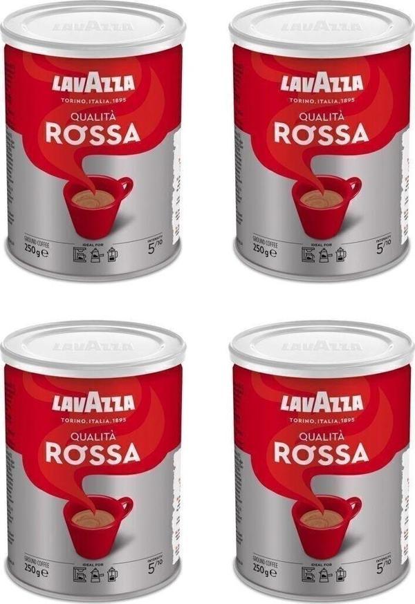 LavAzza Qualita Rossa Filtre Kahve - Teneke Kutu - 250Gr X 4'Lü - Image 1