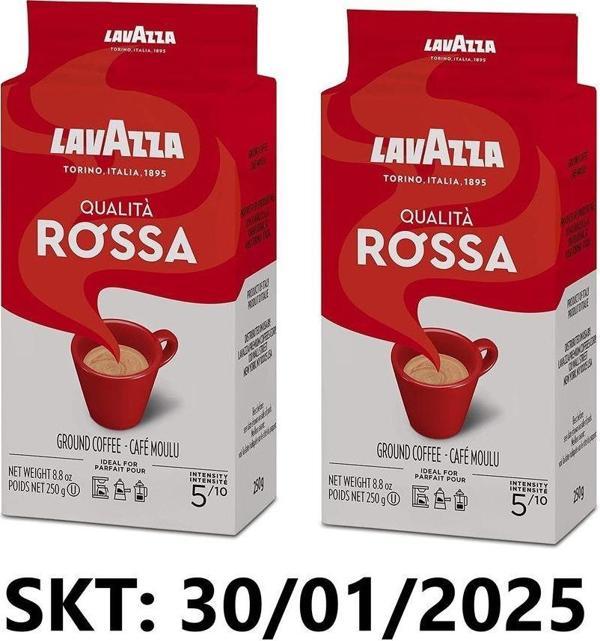 LavAzza Qualita Rossa Öğütülmüş Filtre Kahve 250 G X 2 Adet - Image 1