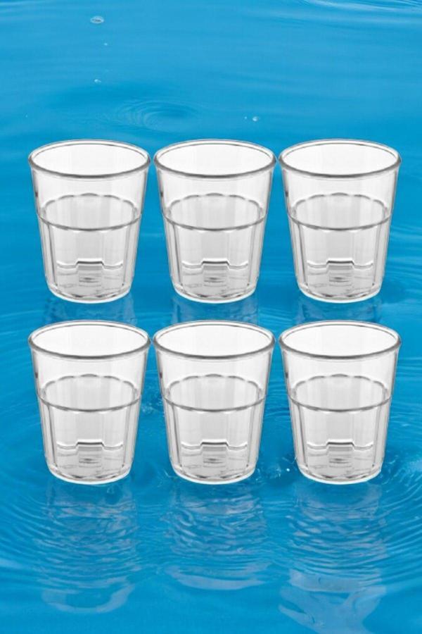 KIRILMAZ ÇİZİLMEZ BARDAK 180 ml POLİKARBON 6 ADET - Image 1