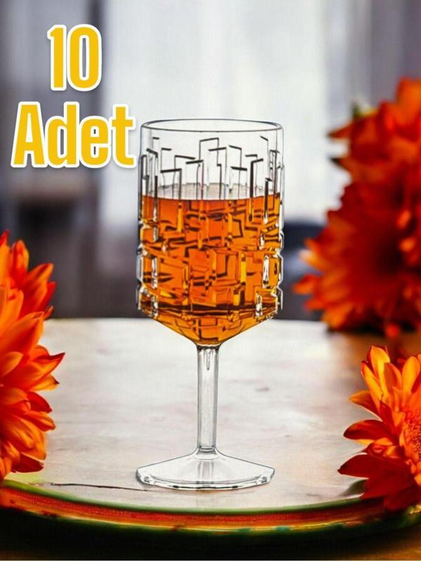 Kırılmaz Kadeh Bardak 350 ml Kokteyl Ve Şarap Kadehi 10 Adet - Image 1