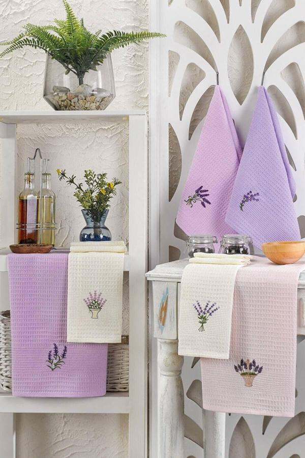 6 Parça Mutfak Kurulama Bezi 30 X 50 Cm Lavender Flower - Image 1