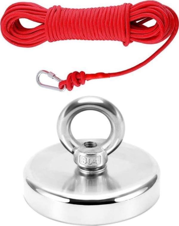 Valkyrie 50 Kg D48 Magnet Fishing 20M Halatlı Neodyum Pot Mıknatıs Seti - Image 1