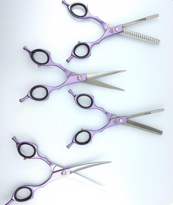 Sgroom 4 Lü Çantalı Makas Set 6,5" Mor - Image 1
