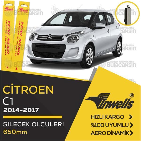 İnwells Muz Silecek Takımı Citroen C1 2014-2017 ile uyumlu - Image 1