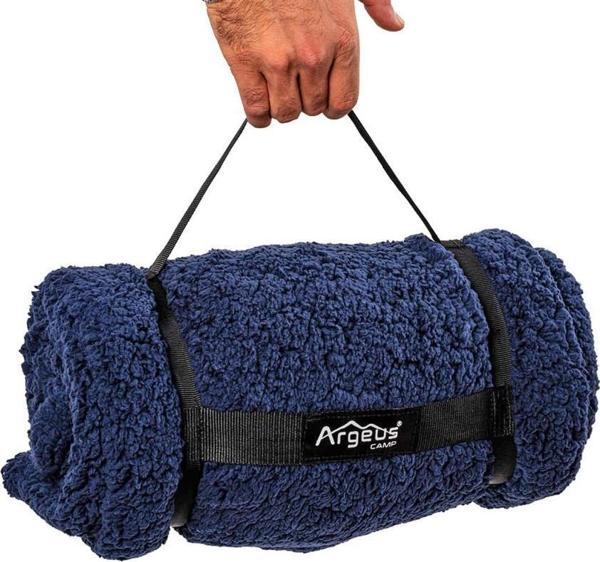 Peluş Polar Kamp Battaniyesi - Lacivert - Acil Durum Battaniye - Argeus Camp - Image 1