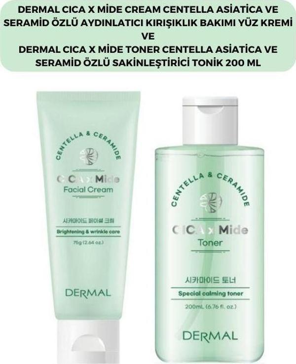 Dermal Cıca X Mide Centella Asiatica Özlü Yüz Kremi ve Tonik - Image 1