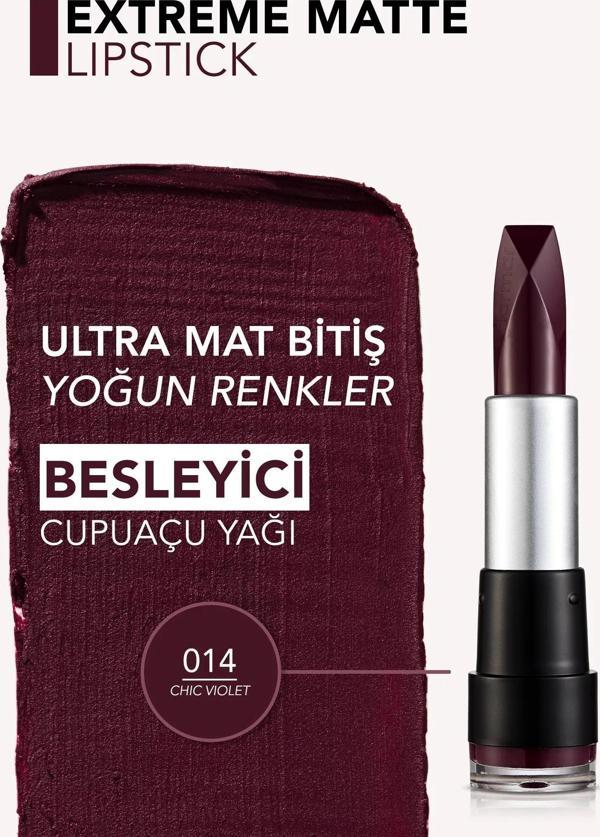 Flormar Extreme Matte Lıpstick 14 Chic Violet - Image 1