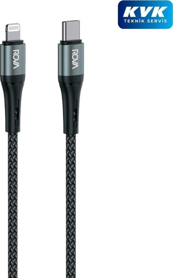 Rova KB216U Type-C To Lightning 2 Metre Hızlı Şarj Kablosu  Kvk Teknik Servis Garantili - Image 1