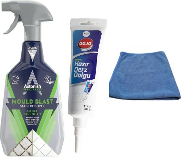Astonish Küf Temizleyici 750 Ml + Beyaz Derzmatik + Mikrofiber Bez - Image 1