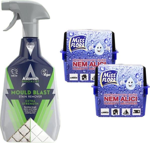 Astonish Küf Temizleyici 750 Ml +Miss Flora Nem Alıcı - Küf - Rutubet Önleyici 450 G 2 Adet - Image 1