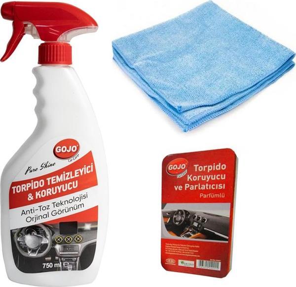 Gojo Torpido Parlatıcı 750 ml + Mikrofiber Bez + Torpido Parlatıcı Sünger - Image 1