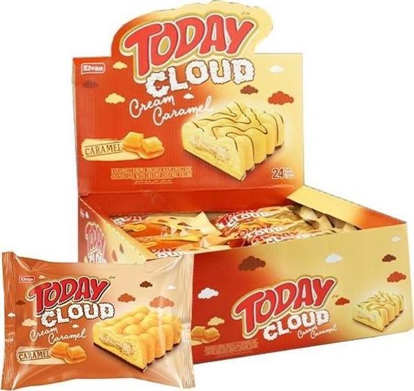 Today Cloud Cake Karamelli 40Gr. 24 Adet (1 Kutu) - Image 1