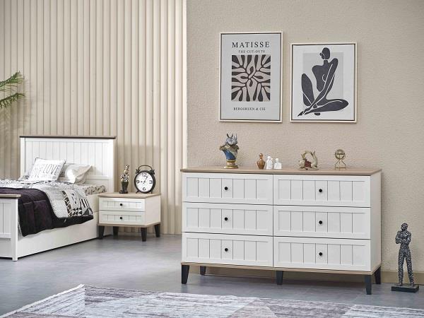 Şifonyer Urlu 90425 BOSTON 6 Çekmece Model Suntalem kalite yüksek ayak ElYapım - Image 1