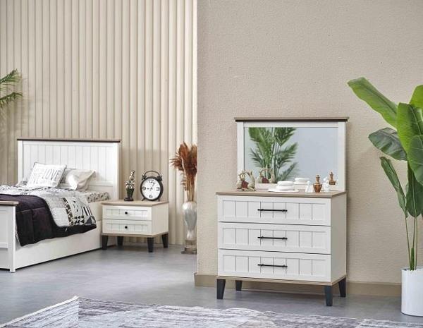 Şifonyer-Ayna Urlu 90426 BOSTON Model Suntalem kalite yüksek ayak El Yapım - Image 1
