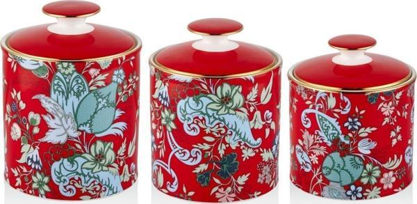 Scarlet 3 lü Porselen Baharatlık Baharat Takımı Kavanoz - Image 1