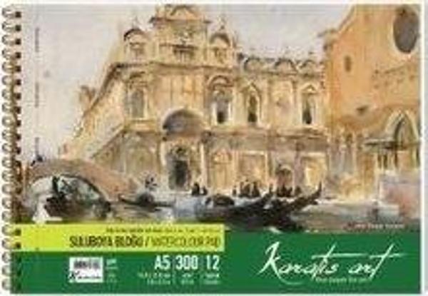 Karatis Art 300Gr A5 12 Yp. Spiralli Suluboya Blok - Image 1