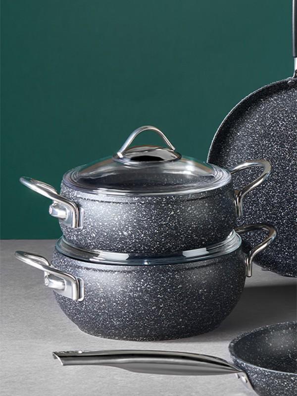 FALEZ Black Lıne 6 Parca Guvec Mıdı Set - Image 1