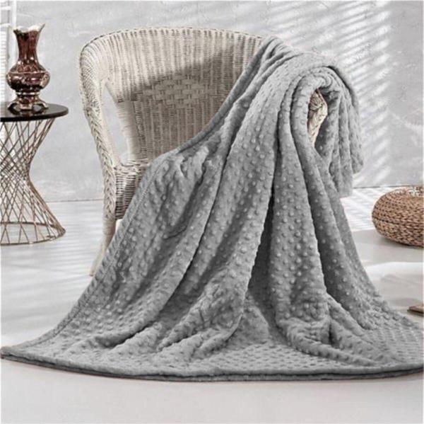 Mink Tomurcuk Tek Kişilik Battaniye Gri - Image 1