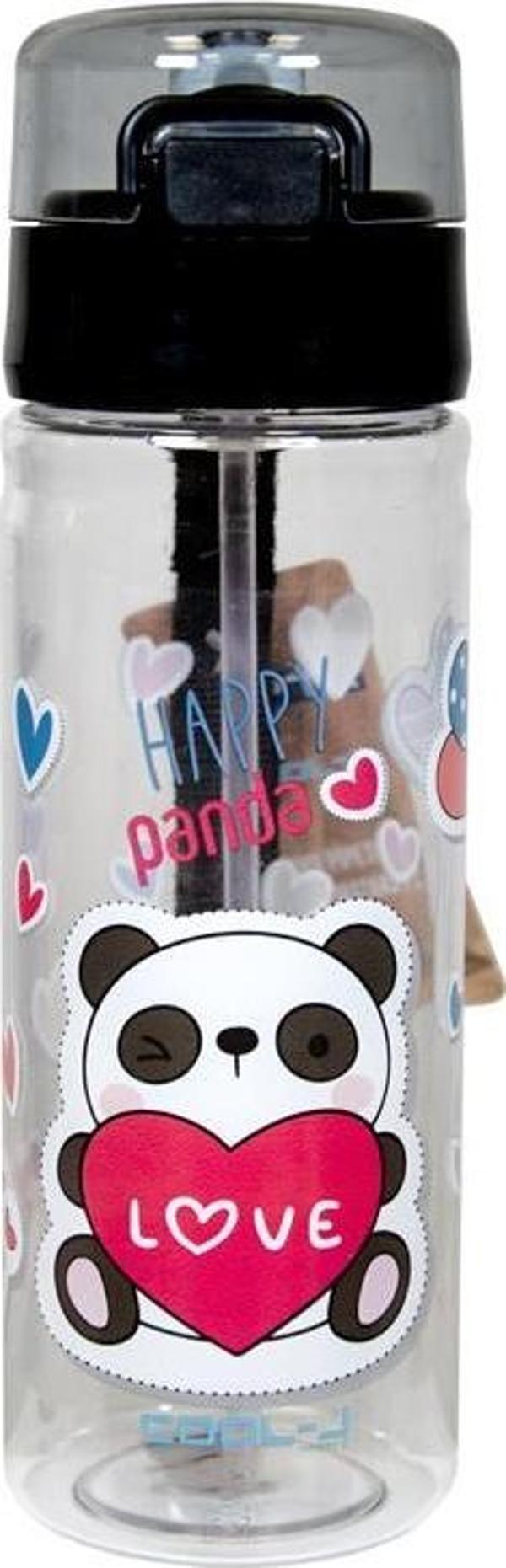 Xoxo Pipetli Siyah Plastik Matara 500 Ml K7592 - Image 1