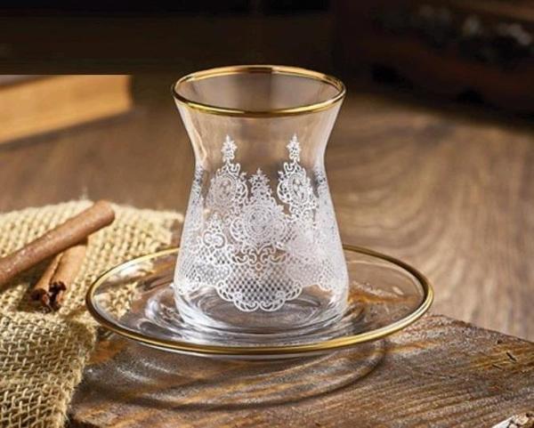 Canba Praga Altın 12 Parça Çay Seti - Image 1