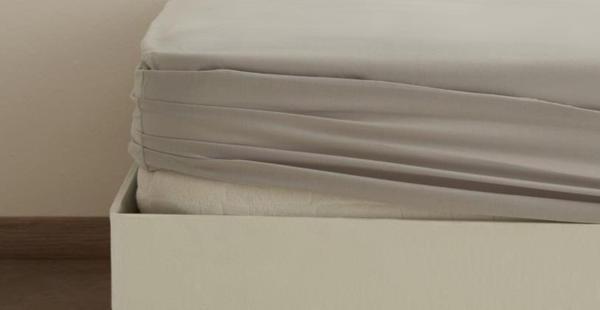 Karaca Home Basıc Gri Fitted Çift Kişilik Çarşaf 160x200x30cm - Image 1