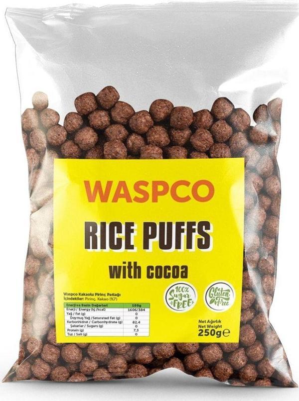 WaspCo Şekersiz Kakaolu Pirinç Patlağı 250G X 2 Adet - Image 1