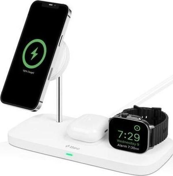 Ttec 2KS32B AirCharger Trio Up MagSafe Uyumlu 3ü 1 Arada iPhone + Apple Watch + AirPods Kablosuz Şarj Standı - Image 1
