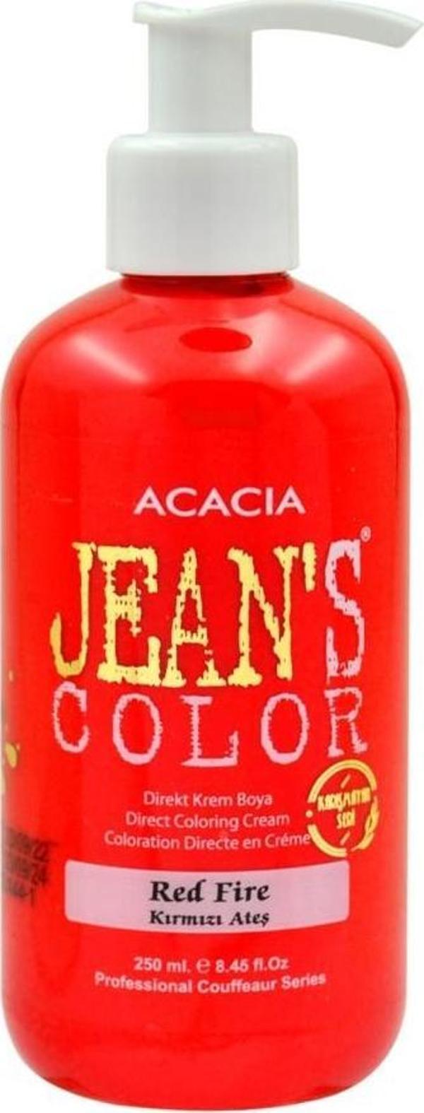 Acacia Jeans Color Su Bazlı Saç Boyası Red Fire-Kırmızı Ateş 250ml - Image 1