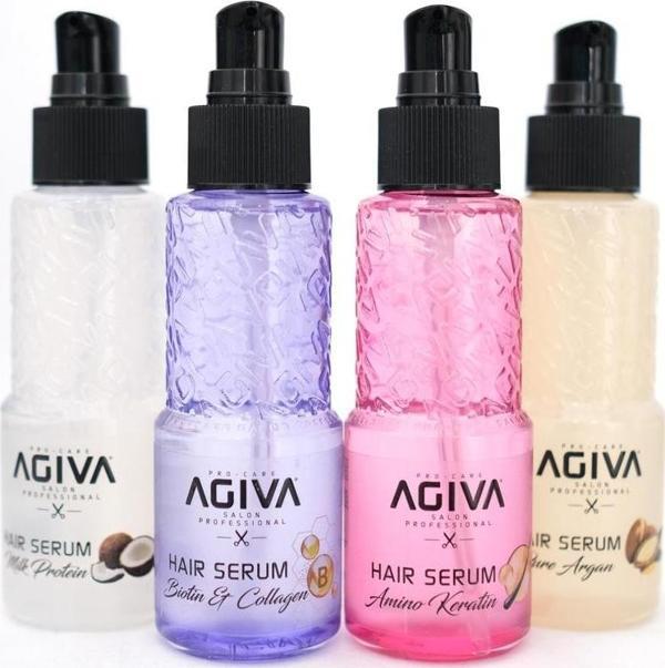 Agiva Onarıcı-Yıpranma Karşıtı-Isıya Karşı Koruyucu-Yapılandırıcı Yoğun Bakım Sağlayan Saç Serum Seti - Image 1