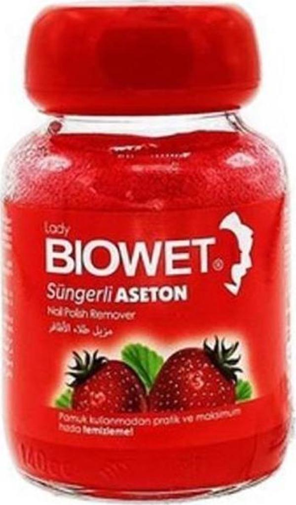 Biowet Süngerli Çilek Kokulu Aseton 75ml - Image 1